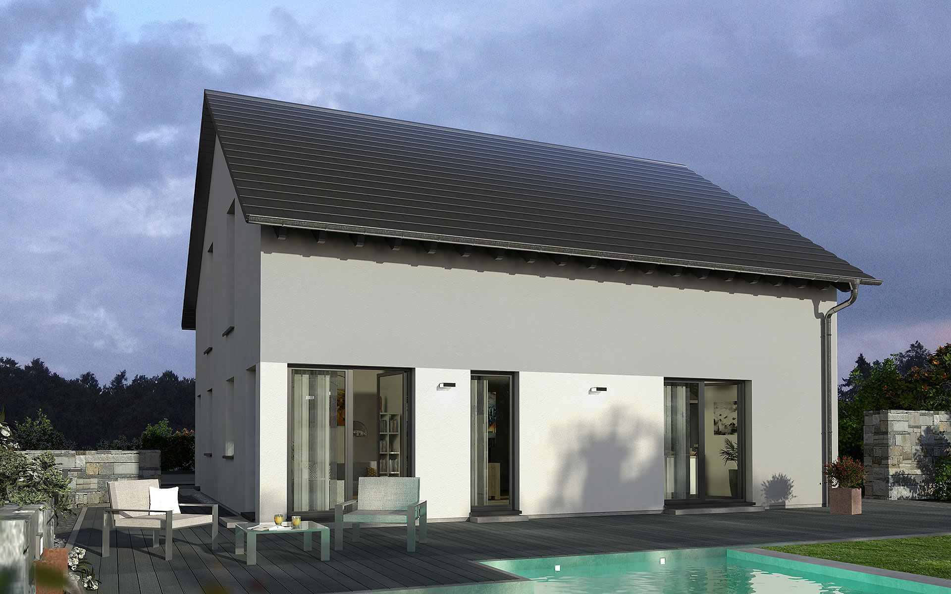 Musterhaus Wohnbeispiele Grundrisse Aller Haustypen Hausbau