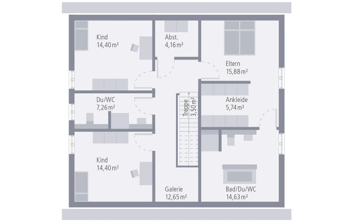 OKAL - Musterhaus Design 16 Dachgeschoss