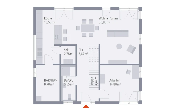 OKAL - Musterhaus Design 16 Erdgeschoss