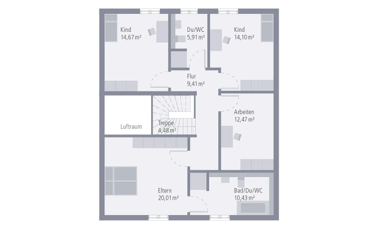 OKAL - Musterhaus Design 18.2 Dachgeschoss