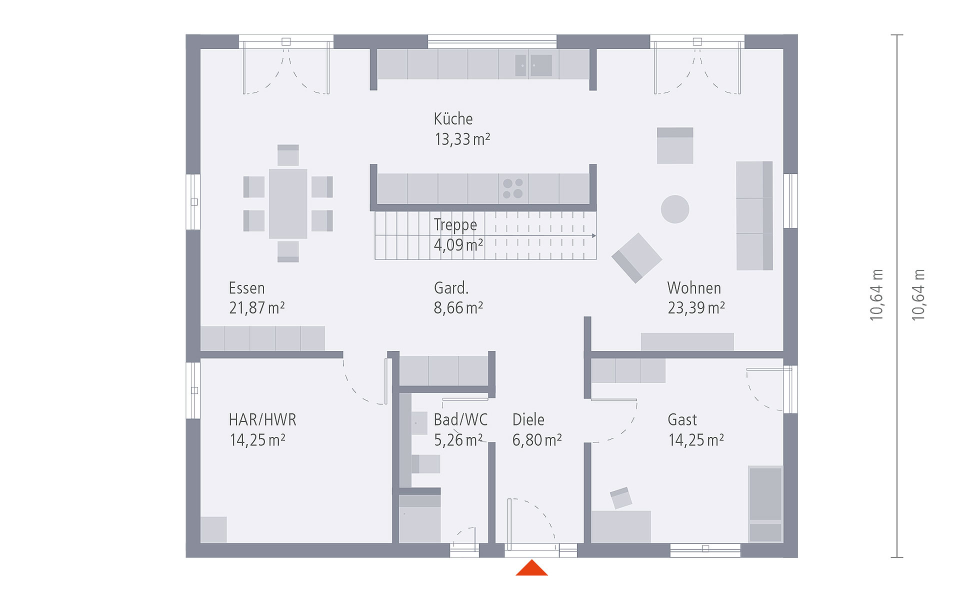 Erdgeschoss Design 19.1 von OKAL Haus GmbH