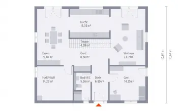 Grundriss Familienhaus Design 19.1 von OKAL