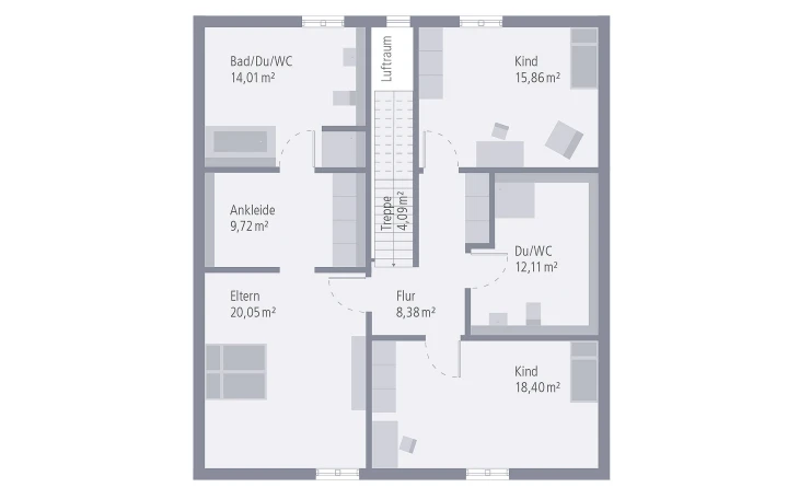 OKAL - Musterhaus Design 19.2 Dachgeschoss