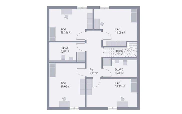 OKAL - Musterhaus Design 20 Dachgeschoss