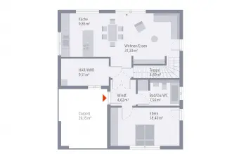 Grundriss Designerhaus Design 20 von OKAL