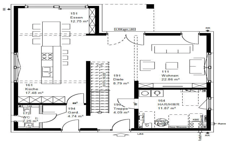 OKAL - Musterhaus F 88-103-B 90 Erdgeschoss