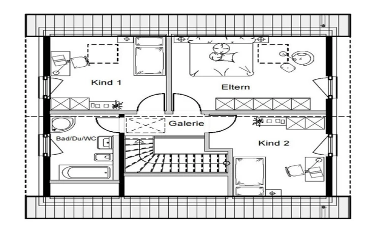 OKAL - Musterhaus F 86-92 B V2 Dachgeschoss