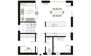 Grundriss Stadtvilla / Villa ProStyle 164/20 von ProHaus