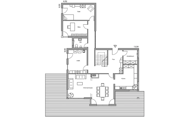 Regnauer - Musterhaus Julia Erdgeschoss