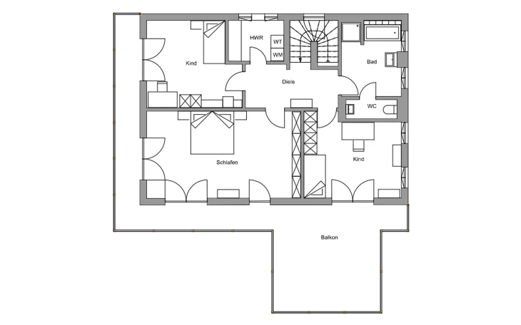 Regnauer - Musterhaus Genf Obergeschoss