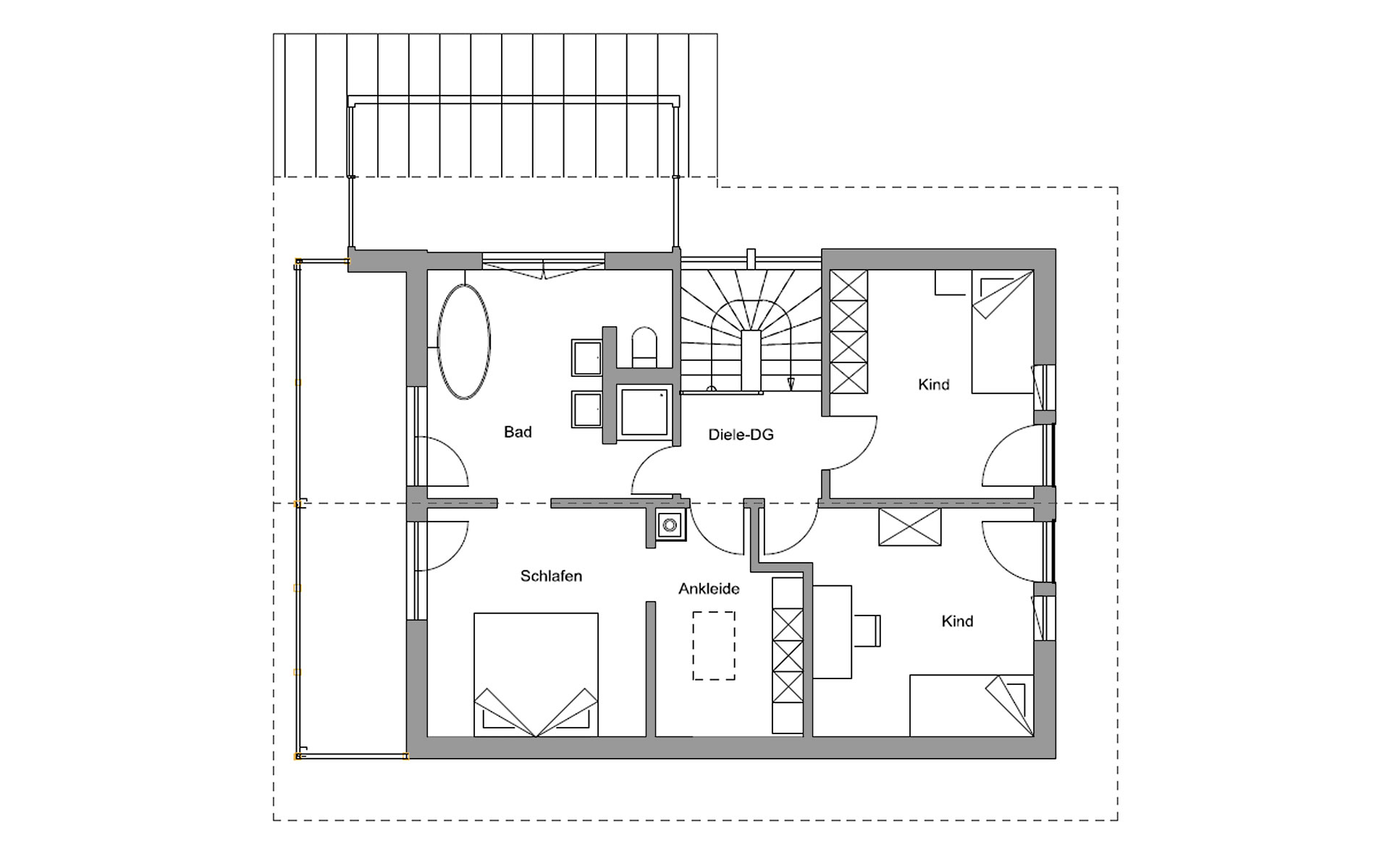 Obergeschoss Seehausen von Regnauer Hausbau GmbH & Co. KG