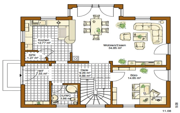 RENSCH-HAUS - Musterhaus Barcelona (Musterhaus) Erdgeschoss