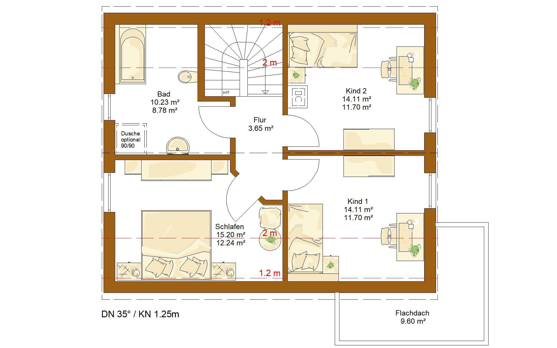 Dachgeschoss CLOU 119 von RENSCH-HAUS GMBH