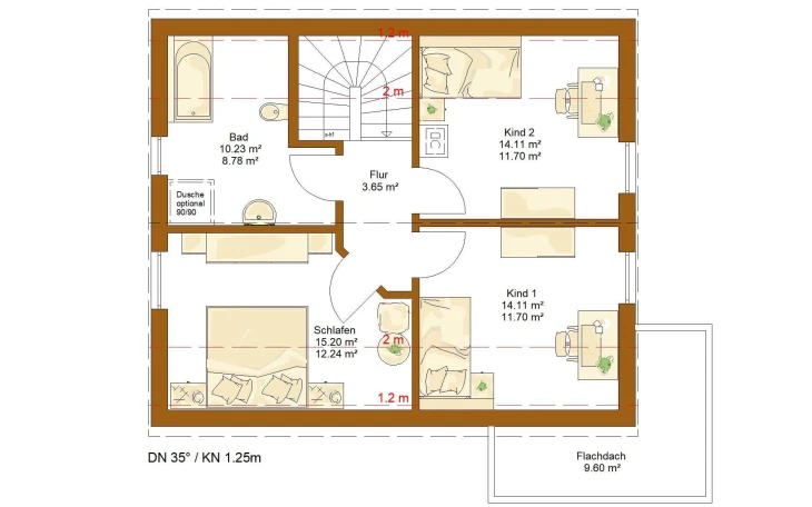 RENSCH-HAUS - Musterhaus CLOU 119 Dachgeschoss