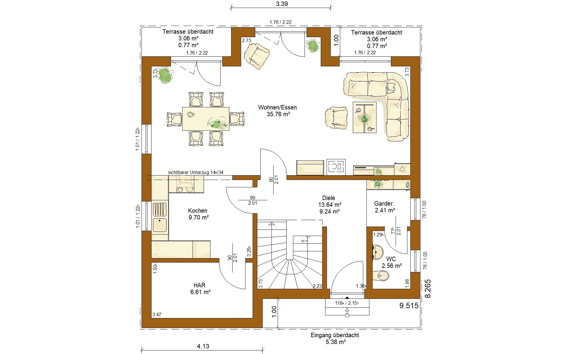 Erdgeschoss CLOU 123 (Pluspaket) von RENSCH-HAUS GMBH