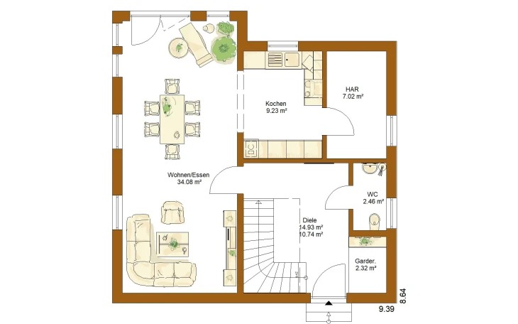 RENSCH-HAUS - Musterhaus CLOU 125 Erdgeschoss