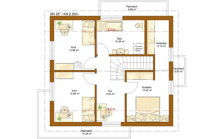 RENSCH-HAUS - Musterhaus CLOU 134 Dachgeschoss