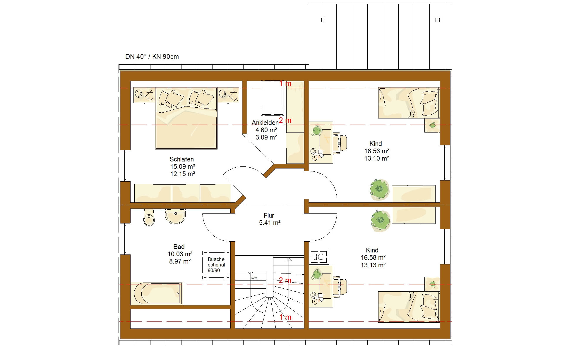 Dachgeschoss CLOU 143 von RENSCH-HAUS GMBH