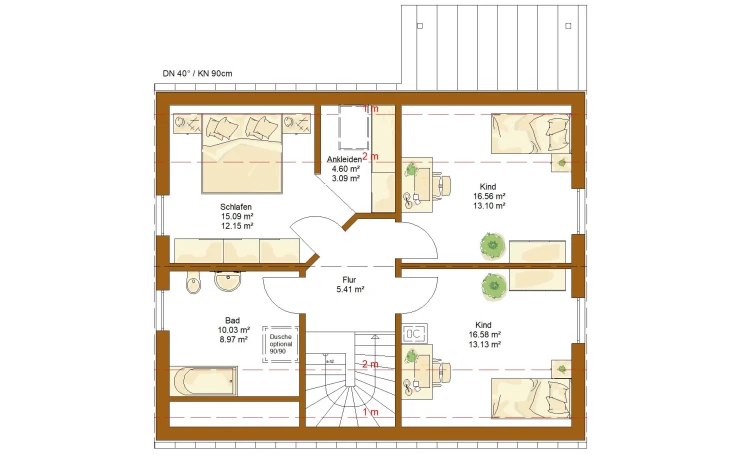 RENSCH-HAUS - Musterhaus CLOU 143 Dachgeschoss