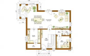 Grundriss Walmdach CLOU 157 Walmdach von RENSCH-HAUS