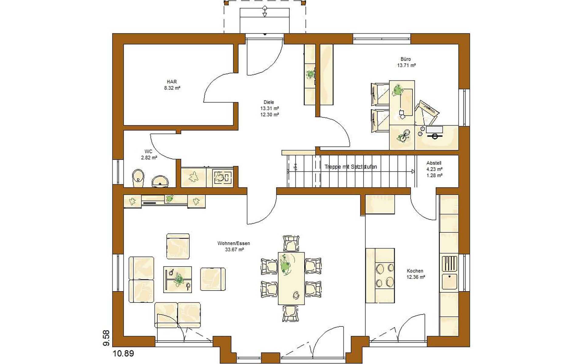 Erdgeschoss CLOU 169 von RENSCH-HAUS GMBH