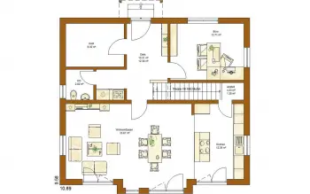 Grundriss Satteldach CLOU 169 von RENSCH-HAUS