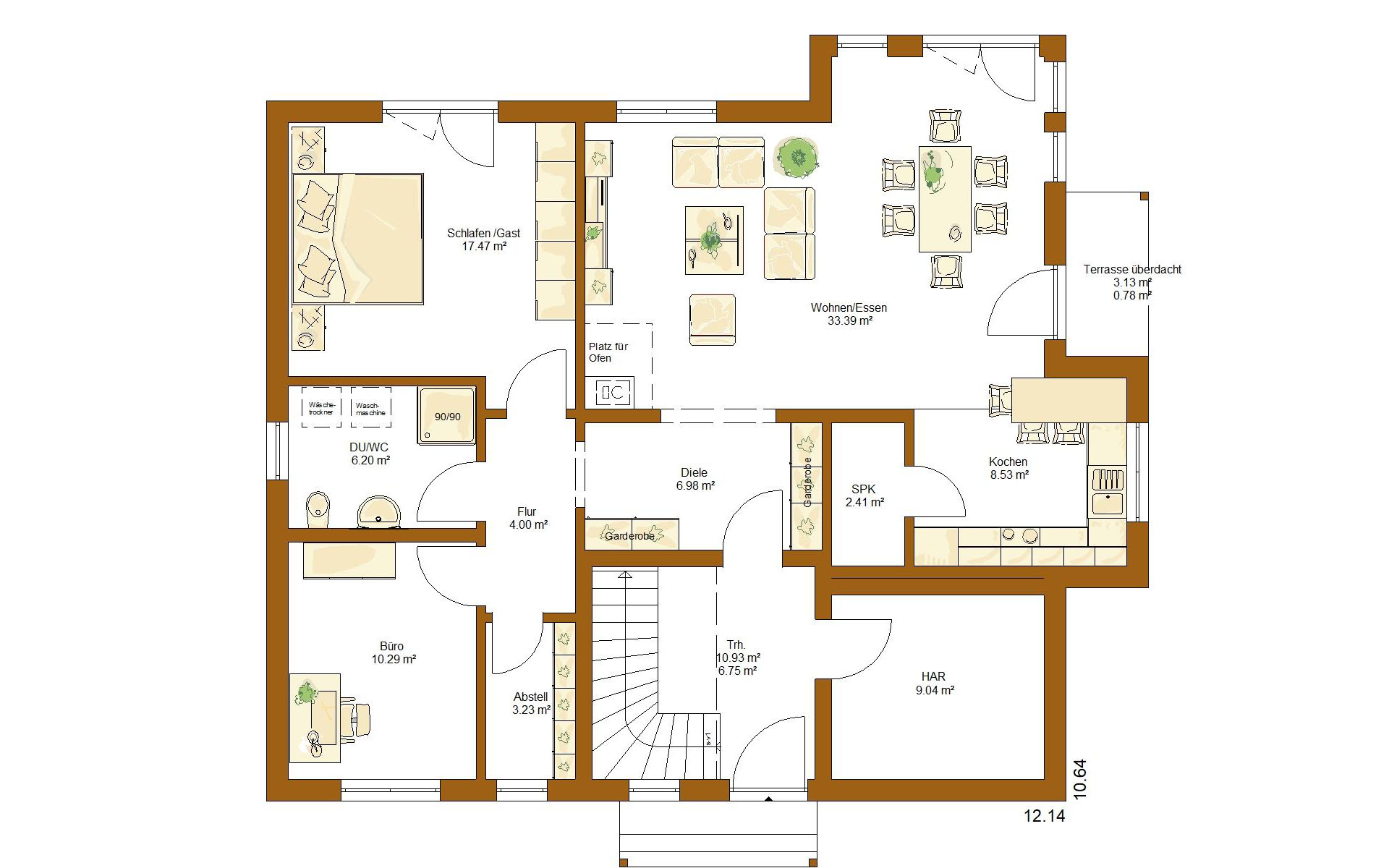 Erdgeschoss CLOU 202 von RENSCH-HAUS GMBH