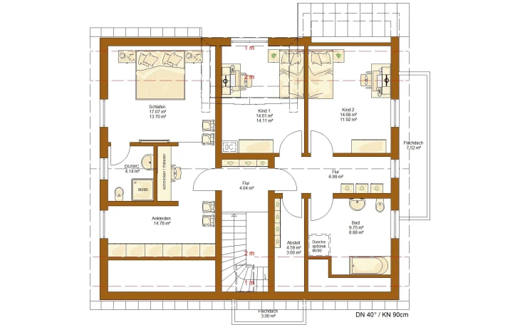 RENSCH-HAUS - Musterhaus CLOU 202 Dachgeschoss