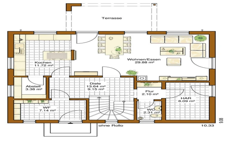 RENSCH-HAUS - Musterhaus Innovation R (R140_1_V32) Erdgeschoss