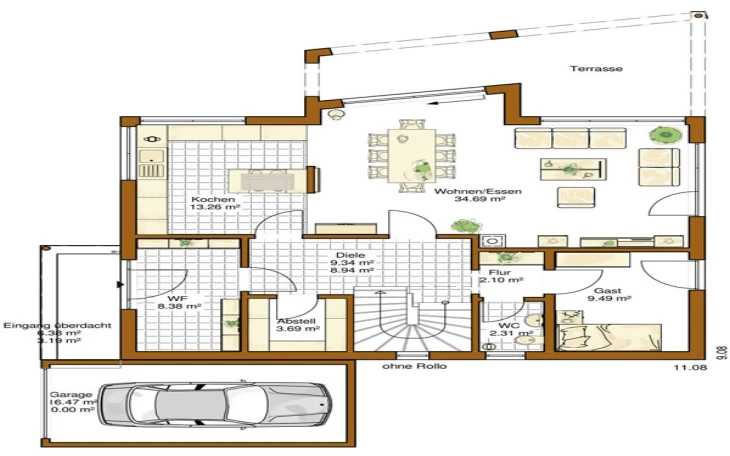 RENSCH-HAUS - Musterhaus Innovation R (R140_1_V36) Erdgeschoss