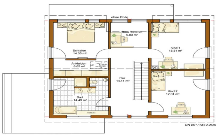 RENSCH-HAUS - Musterhaus Innovation R (R140_2_V15) Dachgeschoss