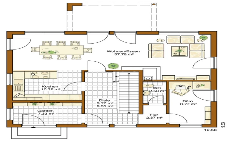 RENSCH-HAUS - Musterhaus Innovation R (R140_2_V21) Erdgeschoss