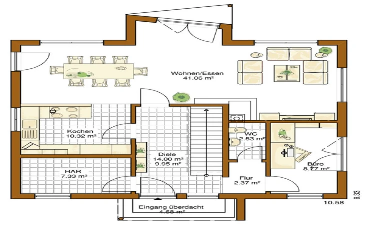 RENSCH-HAUS - Musterhaus Innovation R (R140_2_V22) Erdgeschoss