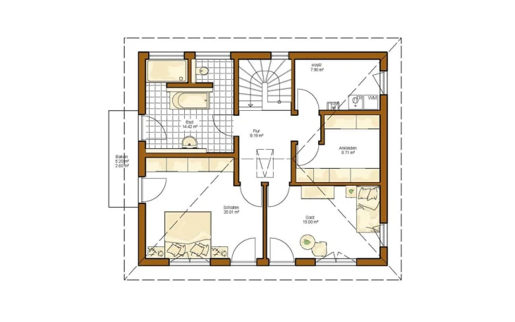 RENSCH-HAUS - Musterhaus Lancaster (Kundenhaus) Obergeschoss