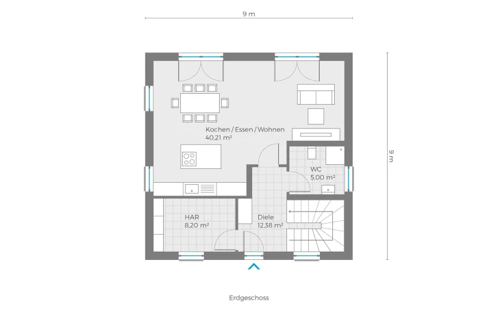 Röder Massivhaus - Musterhaus Dornfelder Erdgeschoss