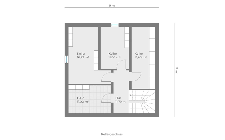 Röder Massivhaus - Musterhaus Dornfelder (mit Keller) Keller