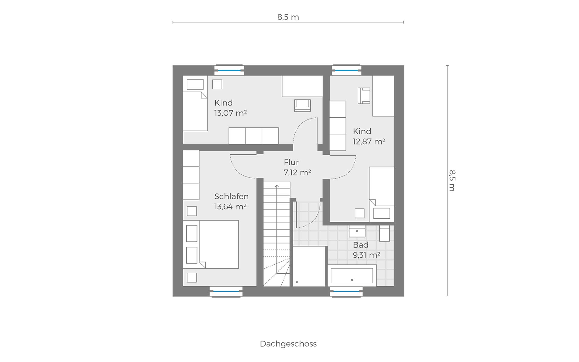 Dachgeschoss Müller-Thurgau (mit Keller) von Röder Bau GmbH
