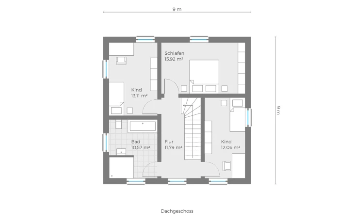 Röder Massivhaus - Musterhaus Scheurebe (mit Keller) Dachgeschoss