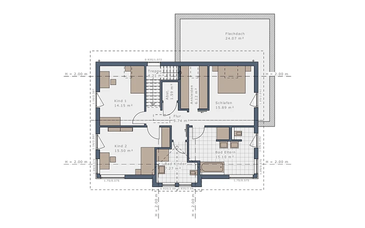 Schwabenhaus - Musterhaus Selection-E-169 E5 Dachgeschoss