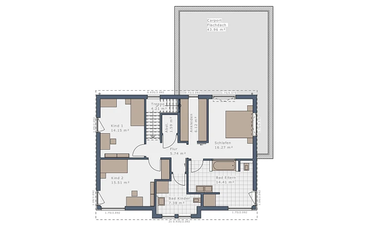 Schwabenhaus - Musterhaus Selection-E-169 E6 Dachgeschoss