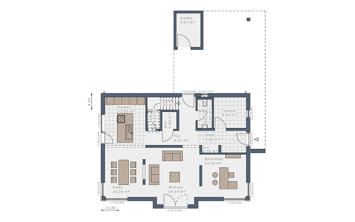 Schwabenhaus - Musterhaus Selection-E-169 E6 Erdgeschoss