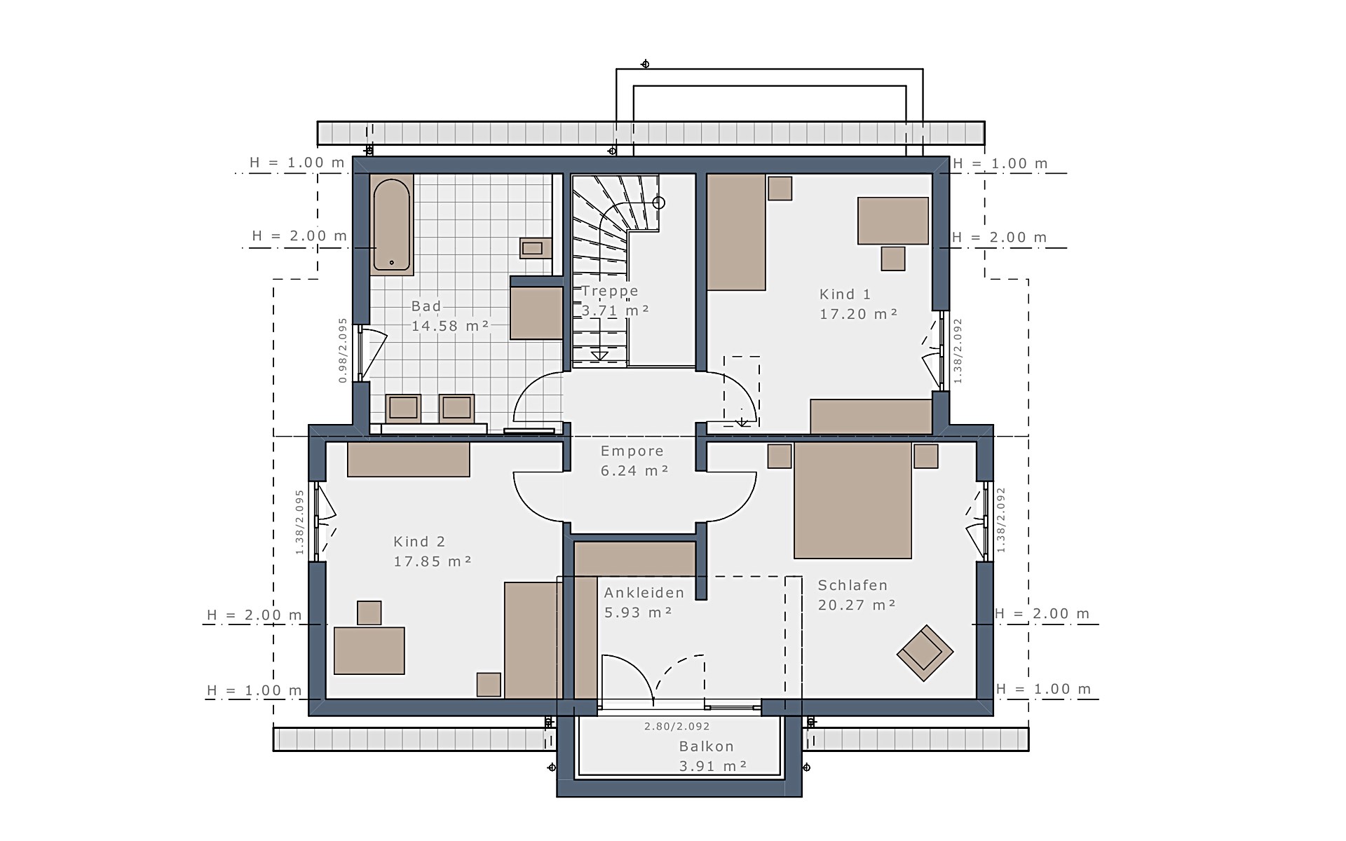 Dachgeschoss Selection-E-175 E3 von Schwabenhaus GmbH & Co. KG