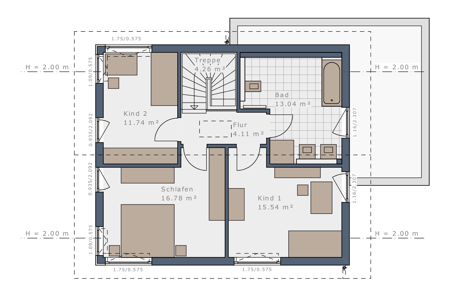 Dachgeschoss Sensation-E-132 E4 von Schwabenhaus GmbH & Co. KG