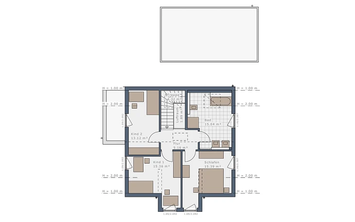 Schwabenhaus - Musterhaus Sensation-E-133 E3 Dachgeschoss