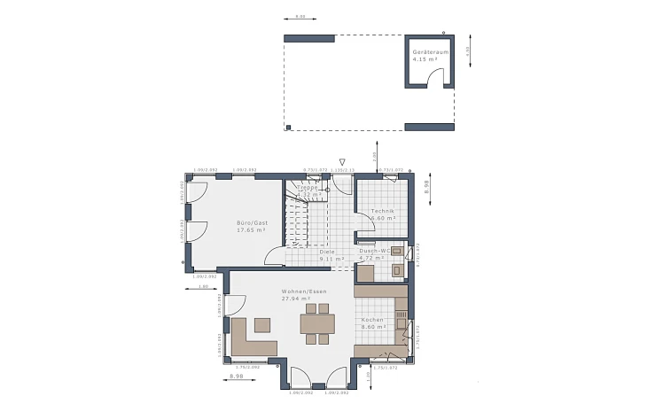 Schwabenhaus - Musterhaus Sensation-E-133 E3 Erdgeschoss