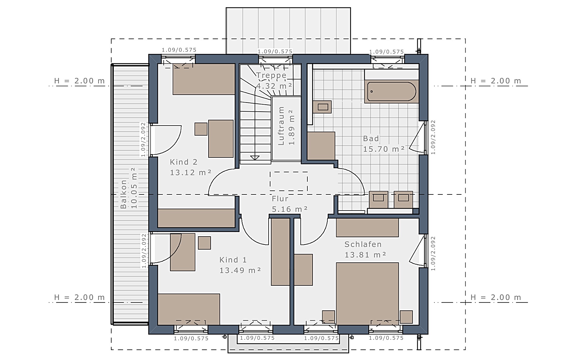 Dachgeschoss Sensation-E-133 E4 von Schwabenhaus GmbH & Co. KG