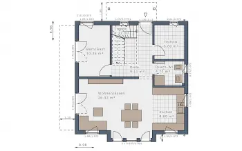 Grundriss Satteldach Sensation-E-133 E4 von Schwabenhaus
