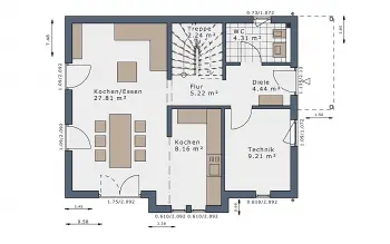 Grundriss Stadtvilla / Villa SmartSpace-E-120 E1 von Schwabenhaus