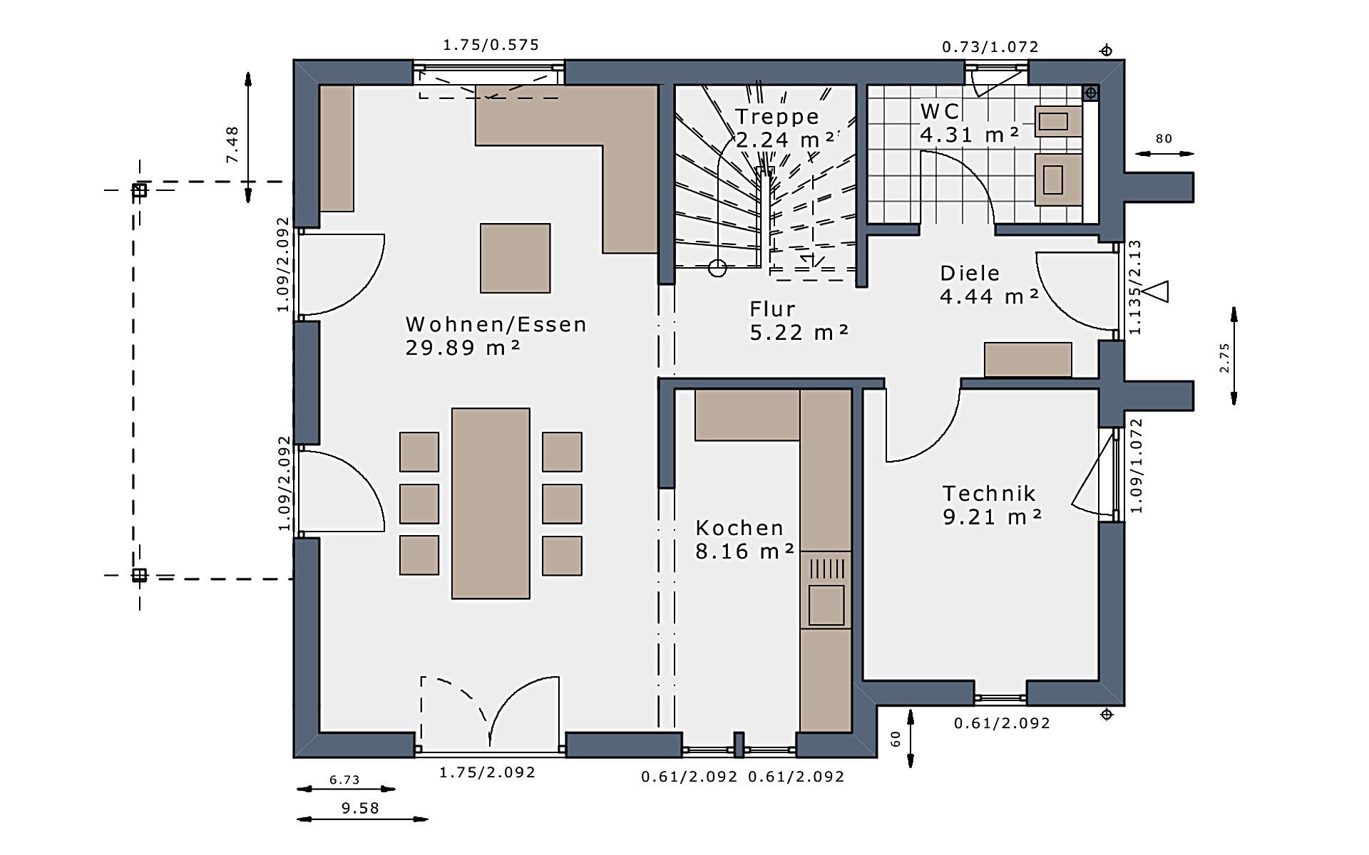 Erdgeschoss SmartSpace-E-120 E3 von Schwabenhaus GmbH & Co. KG