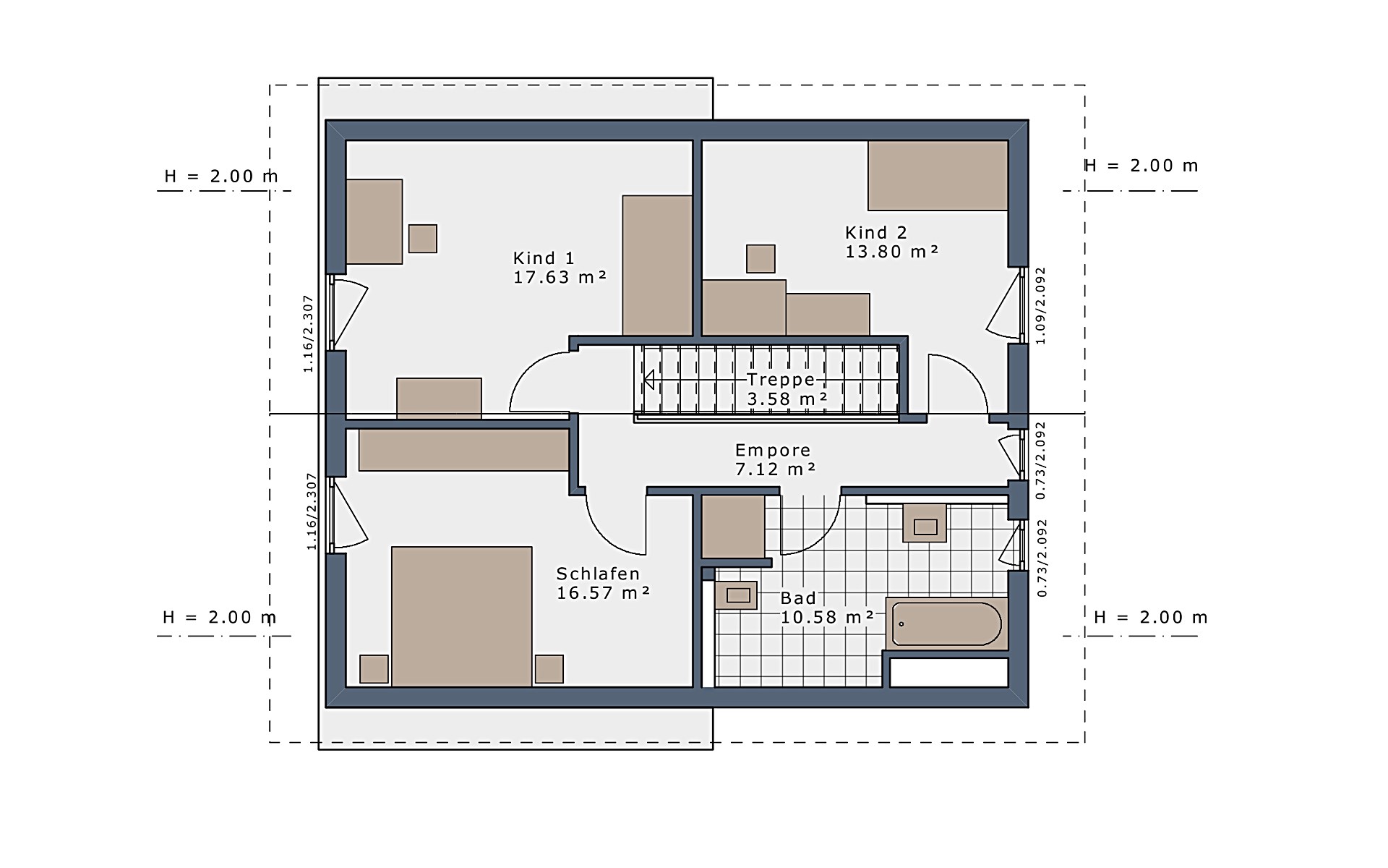Dachgeschoss SmartSpace-E-140 E3 von Schwabenhaus GmbH & Co. KG